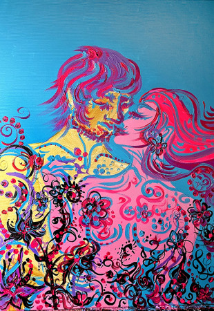 LÁSKA III 2025 / 50x70 akryl na plátně